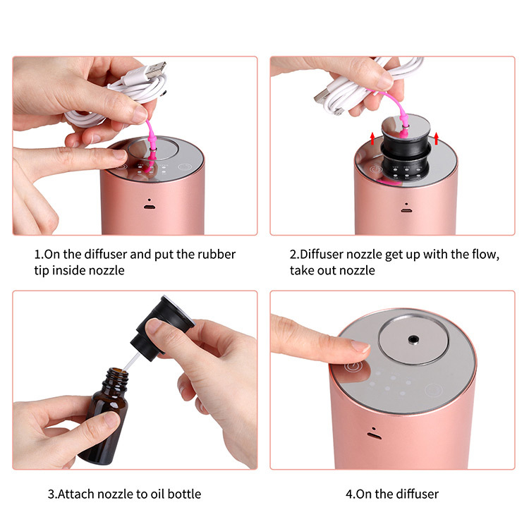 Portable Rechargeable Car Aroma Oil Nebuliser Diffuser - alt image 10