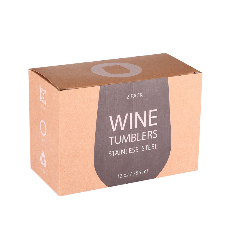 Black Insulated Wine Tumblers 2-Pack 355ml - alt image 3
