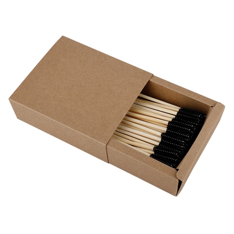 Bamboo Mascara Wands 50 pieces in Kraft Box - alt image 3