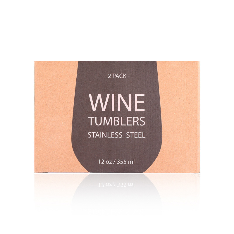 Black Insulated Wine Tumblers 2-Pack 355ml - alt image 4