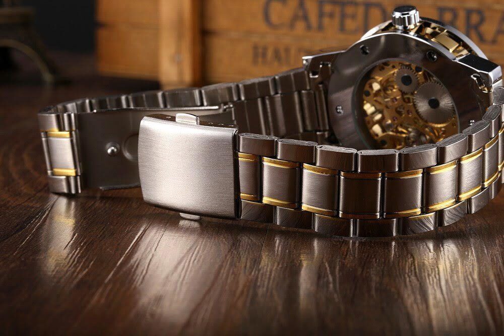 Skeleton Mechanical Stainless Steel Watch - alt image 7