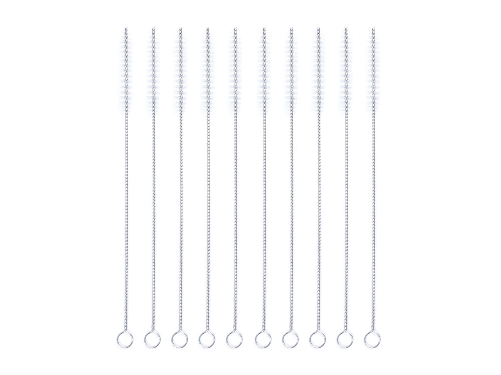 10 Pack Stainless Steel Straw Cleaning Brush - main image