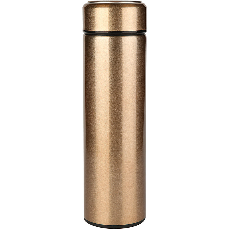 Gold Slimline Stainless Steel Water Bottle 500ml - main image
