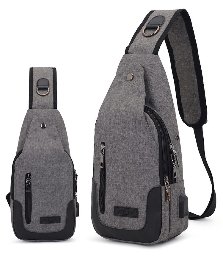 Cross Body Shoulder Sling Bag with USB Charge
