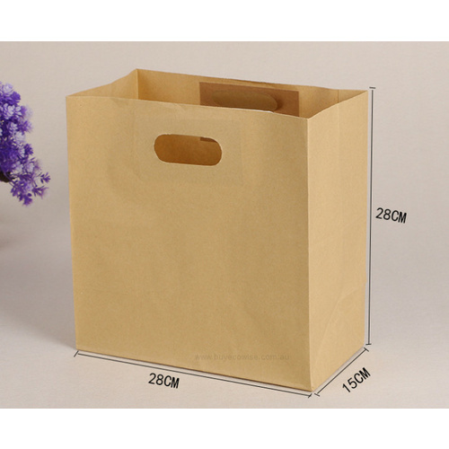 Bulk Paper Bags with Die Cut Handle 28x28x15cm