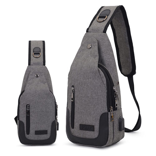 Cross Body Chest Bag with USB Charge