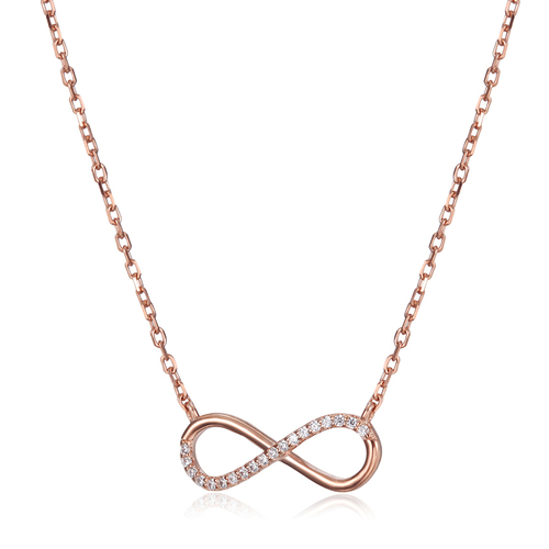Zircon Touched Infinity Necklace