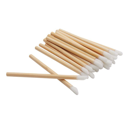 Bamboo Flocked Lip Applicator 50 pieces in Kraft Box